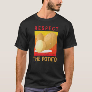 Respect The Potato Vintage  Root Vegetable Potatoe T-Shirt