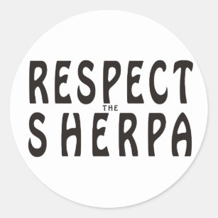 Respect The Sherpa Classic Round Sticker