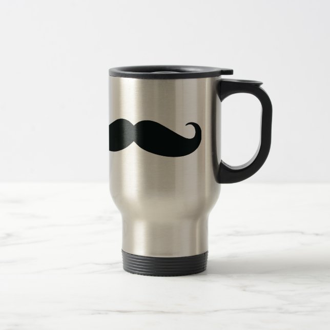 Respect the Stache Moustache Travel Mug (Right)
