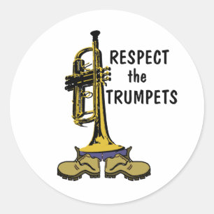 Respect the Trumpets Classic Round Sticker