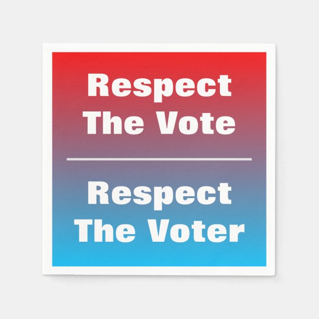Respect The Vote and Voter Napkin (Front)