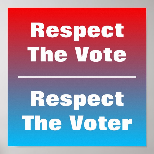 Respect The Vote and Voter Poster (Front)