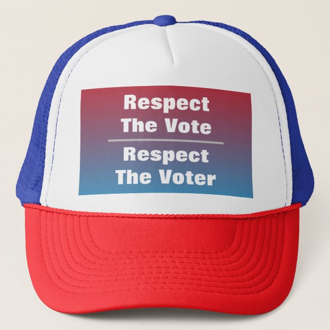 Respect The Vote and Voter Trucker Hat (Front)