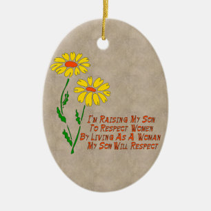 Respect Women Ceramic Tree Decoration
