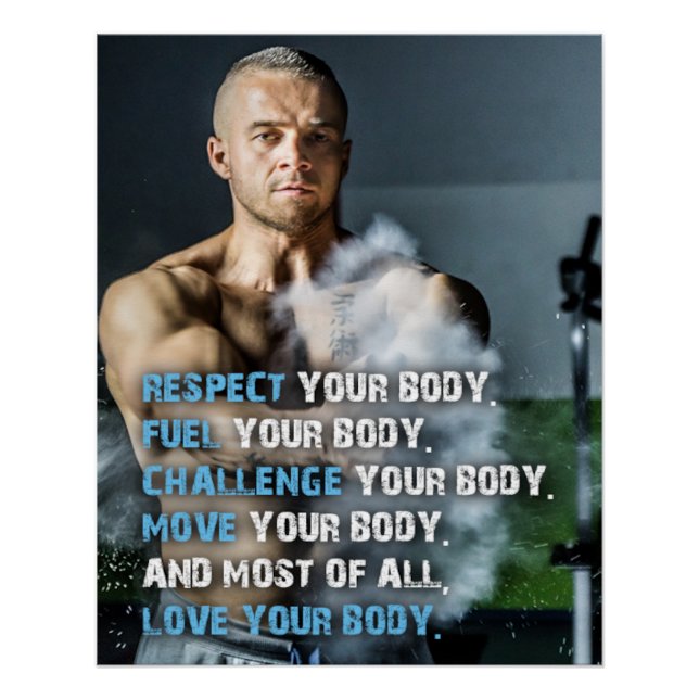 Respect Your Body Motivational Poster (Front)