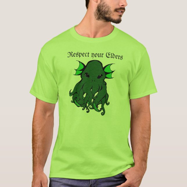 Respect your Elders Cthulhu Shirt (Front)