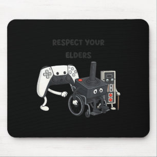 Respect Your Elders Funny Gaming 80s Style Old New Mouse Pad