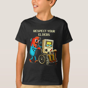 Respect Your Elders Funny Retro Gaming  T-Shirt