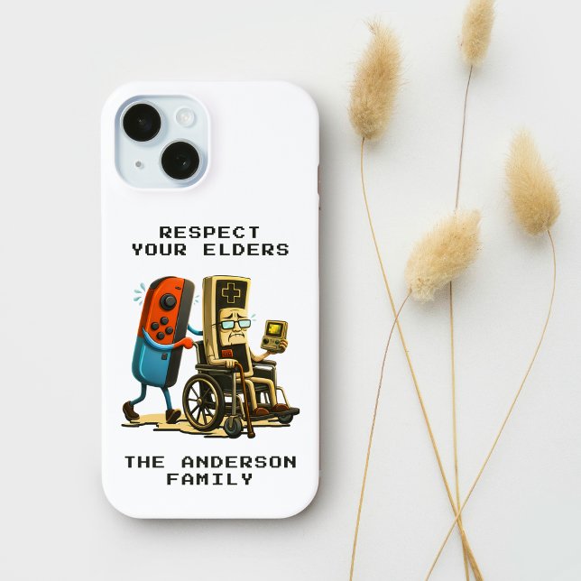 Respect Your Elders Gaming Control Retro Funny Case-Mate iPhone Case (Creator Uploaded)