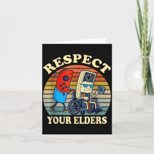 Respect Your Elders Gaming Control Retro Funny Gam Card