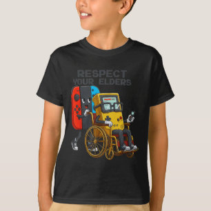 Respect Your Elders Gaming Control Retro Funny Gam T-Shirt