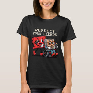 Respect Your Elders Gaming Control Retro Funny Gam T-Shirt
