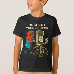 Respect Your Elders Gaming Control Retro Funny Gam T-Shirt
