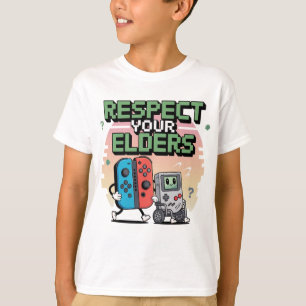 Respect Your Elders Gaming Control Retro Funny Gam T-Shirt
