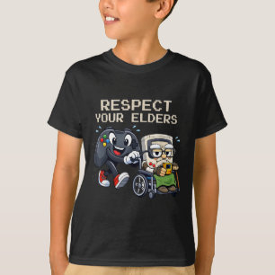 Respect Your Elders Gaming Control Retro Funny Gam T-Shirt