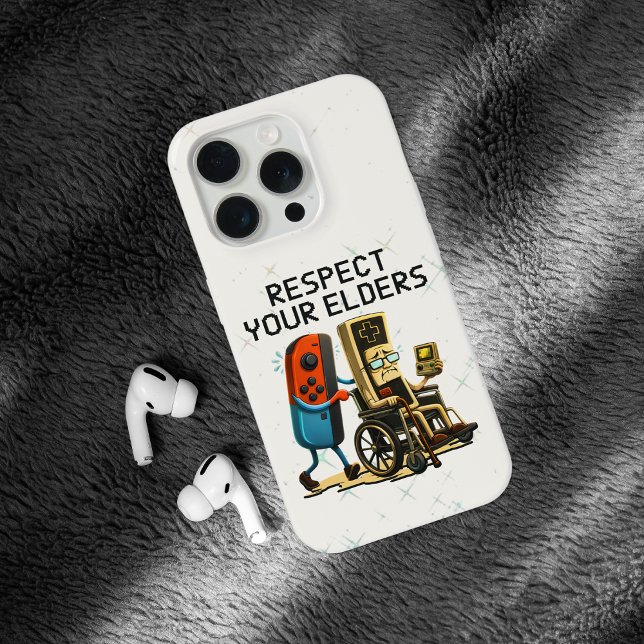 Respect Your Elders Gaming Control Retro Funny iPhone Case (Creator Uploaded)