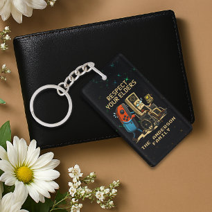 Respect Your Elders Gaming Control Retro Funny Key Ring