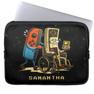 Respect Your Elders Gaming Control Retro Funny Laptop Sleeve