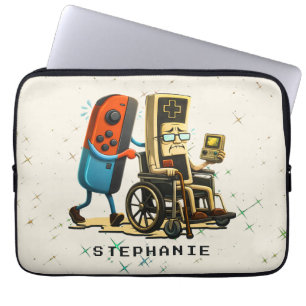 Respect Your Elders Gaming Control Retro Funny Laptop Sleeve