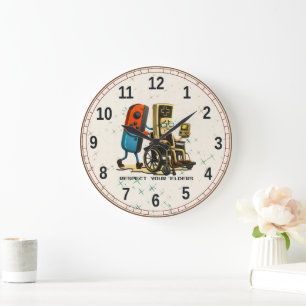 Respect Your Elders Gaming Control Retro Funny Large Clock