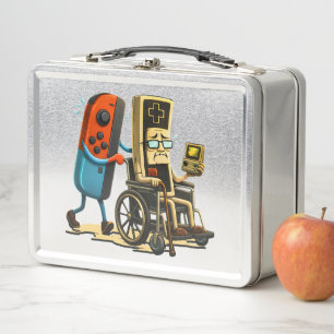 Respect Your Elders Gaming Control Retro Funny Metal Lunch Box
