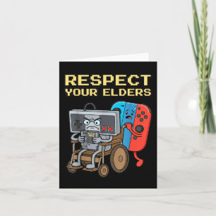 Respect Your Elders Retro Gaming Funny Gamer Contr Card