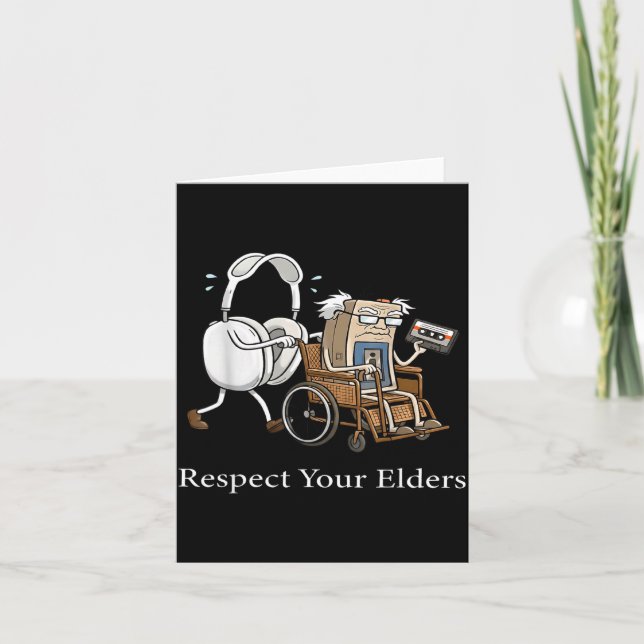 Respect Your Elders Retro Gaming Funny Gamer Contr Card (Front)