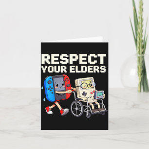 Respect Your Elders Retro Gaming Funny Gamer Contr Card