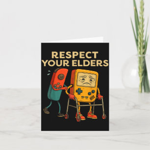 Respect Your Elders Retro Gaming Funny Gamer Contr Card