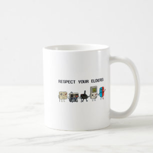 Respect Your Elders Retro Gaming Funny Gamer Contr Coffee Mug