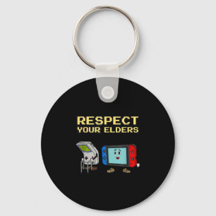 Respect Your Elders Retro Gaming Funny Gamer Contr Key Ring