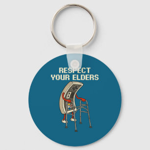 Respect Your Elders Retro Gaming Funny Gamer Contr Key Ring