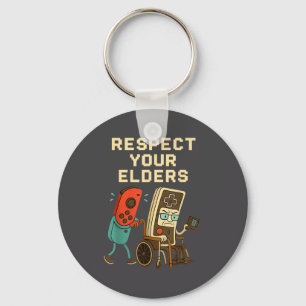 Respect Your Elders Retro Gaming Funny Gamer Contr Key Ring