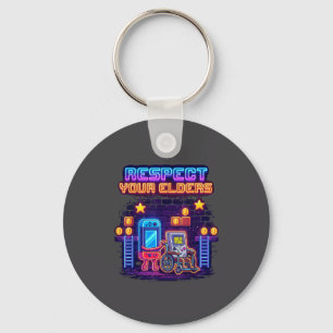 Respect Your Elders Retro Gaming Funny Gamer Contr Key Ring