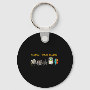 Respect Your Elders Retro Gaming Funny Gamer Contr Key Ring