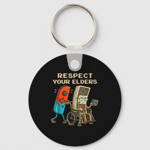 Respect Your Elders Retro Gaming Funny Gamer Contr Key Ring