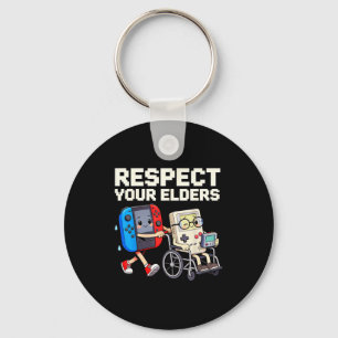 Respect Your Elders Retro Gaming Funny Gamer Contr Key Ring