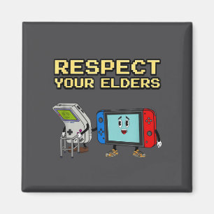 Respect Your Elders Retro Gaming Funny Gamer Contr Magnet