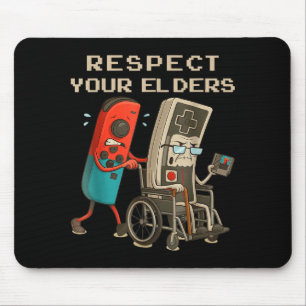 Respect Your Elders Retro Gaming Funny Gamer Contr Mouse Pad