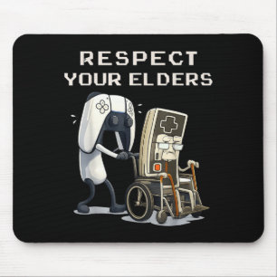 Respect Your Elders Retro Gaming Funny Gamer Contr Mouse Pad