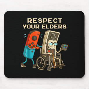 Respect Your Elders Retro Gaming Funny Gamer Contr Mouse Pad