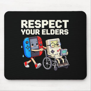 Respect Your Elders Retro Gaming Funny Gamer Contr Mouse Pad