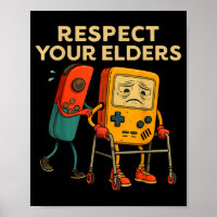 Respect Your Elders Retro Gaming Funny Gamer Contr