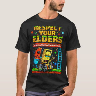 Respect Your Elders Retro Gaming Funny Gamer Contr T-Shirt