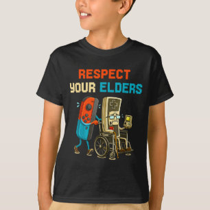 Respect Your Elders Retro Gaming Funny Gamer Contr T-Shirt