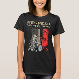 Respect Your Elders Retro Gaming Funny Gamer Contr T-Shirt