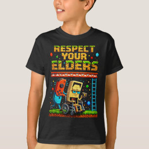 Respect Your Elders Retro Gaming Xel Gamer Control T-Shirt