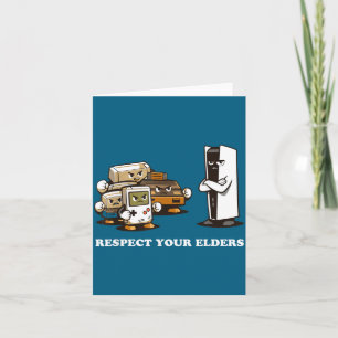 Respect Your Elders T Retro 90s Gaming Card