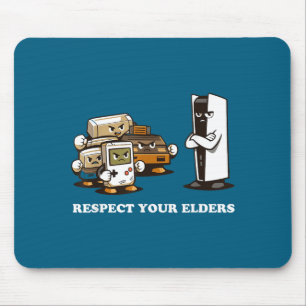 Respect Your Elders T Retro 90s Gaming Mouse Pad