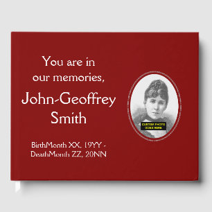 Respectable and Basic Funeral/Memorial Guest Book